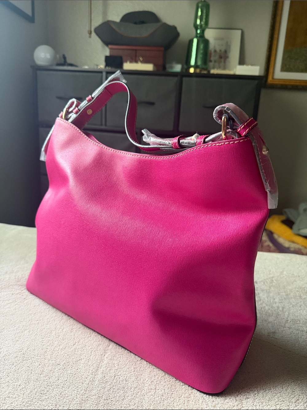 NWT DOONEY BOURKE FUCHSIA SHOULDER BAG - Picture 3 of 10